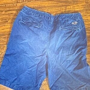 Stylish Blue Flat Front Men's Shorts
